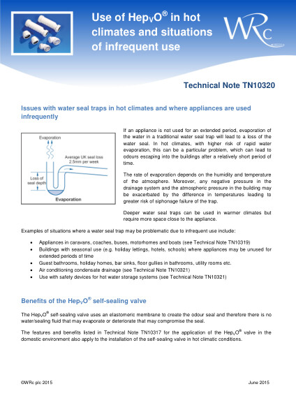 Data Sheet - HepvO use in hot climates