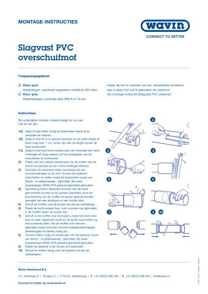 Montage-instructie slagvast PVC overschuifmof