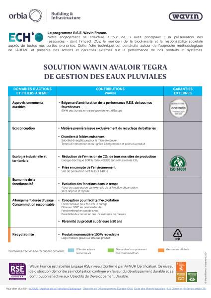 Fiche Technique RSE Avaloir Tegra