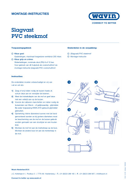 Montage-instructie slagvast PVC steekmof