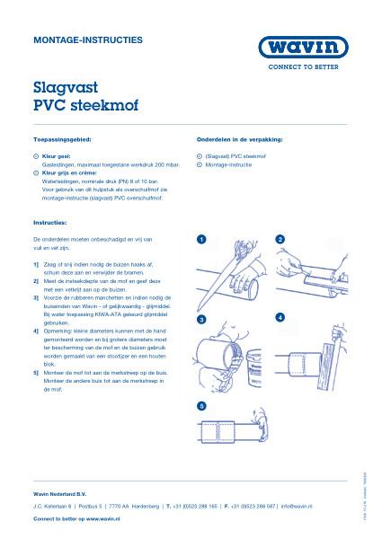 Montage-instructie slagvast PVC steekmof