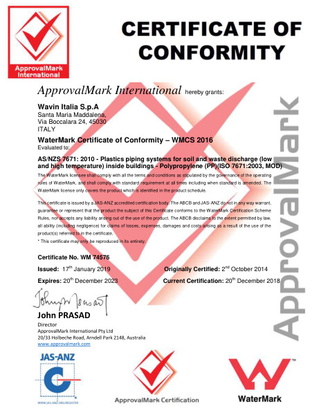 Certificato ApprovalMark Sitech+