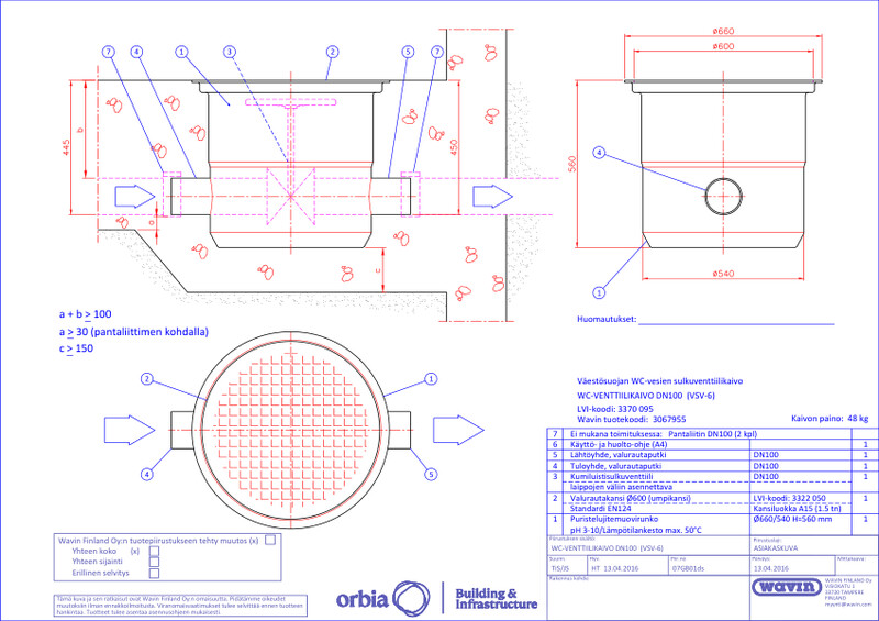 Tuotekuva - WC-VENTTIILIKAIVO DN100 PDF