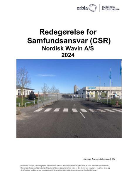 Redegørelse for Samfundsansvar (CSR) 2024 - Nordisk Wavin A/S