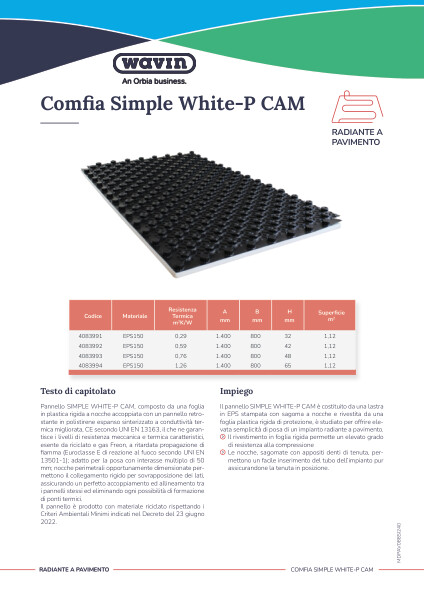 Comfia Simple White-P CAM