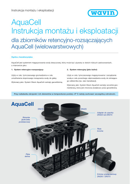 Instrukcja montażu i eksploatacji zbiornikow AquaCell Wielowarstwowych