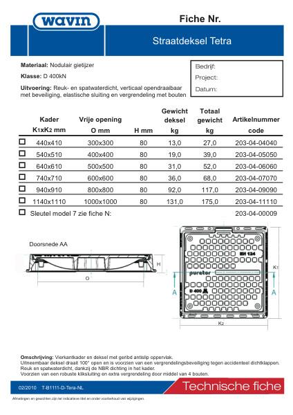 Straatdeksel / Couvercle de chaussée Tetra