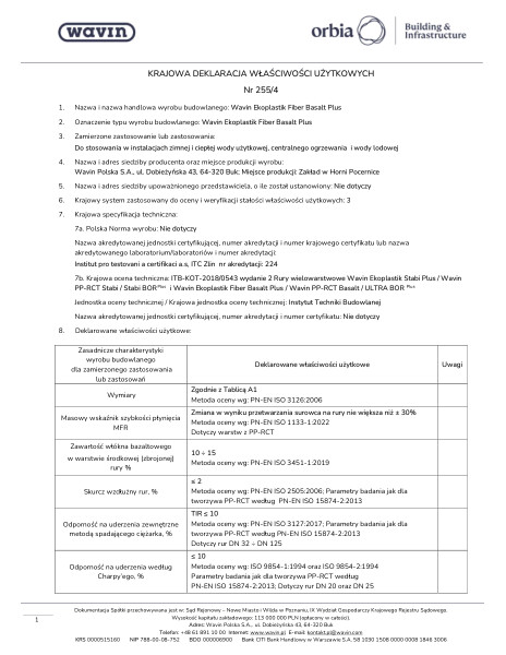 KDWU 255/4 Rury Fiber Basalt Plus