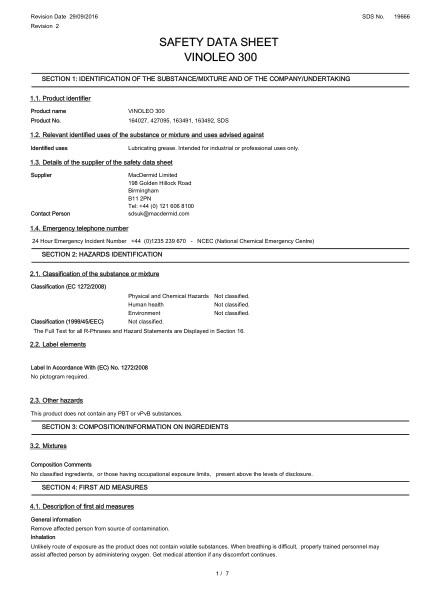 MSDS - Jointing lubricant SL1 & SL2