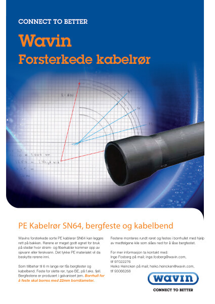 Produktark Forsterkede kabelrør