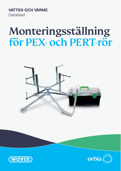 Monteringsställning för PEX- och PERT-rör