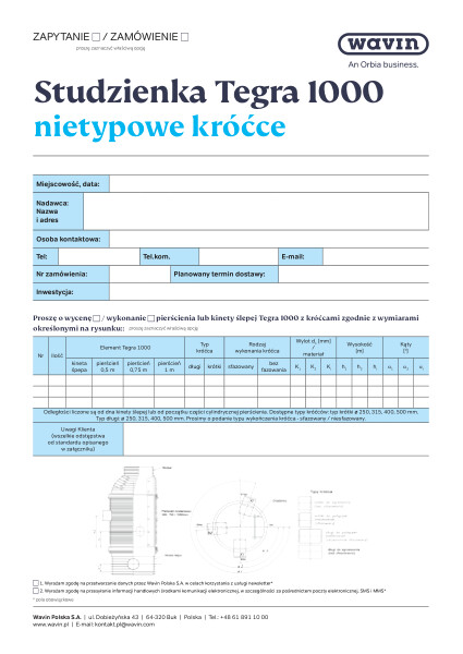 Tegra 1000_nietypowe króćce_formularz zamówienia