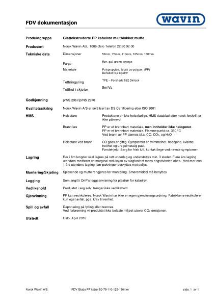 FDV Wavin Sepio 50-160 mm