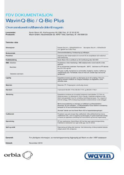 FDV Wavin O-Bic/Q-Bic Plus