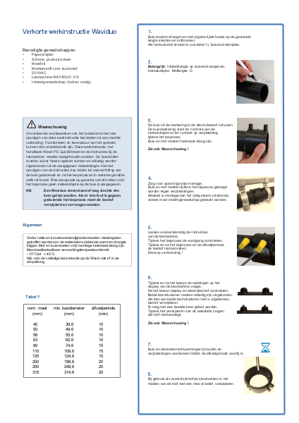 Werkinstructie Electromoflassen PE afvoer