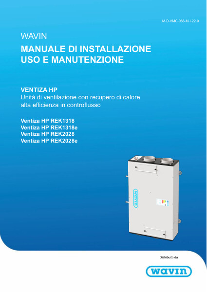 Wavin Ventiza HP: manuale di installazione, uso e manutenzione