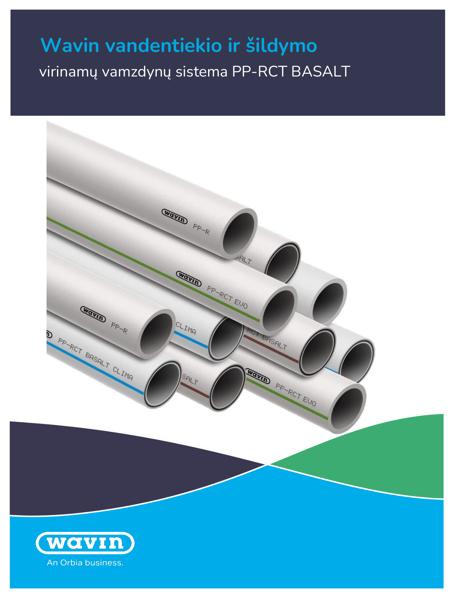Wavin vandentiekio ir šildymo virinamų vamzdynų sistema PP-RCT BASALT