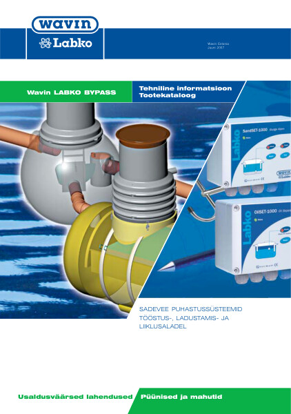 Tehniline informatsioon - Wavin LABKO BYPASS