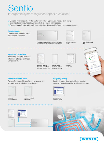 Wavin Sentio - systém regulace pro topení a chlazení