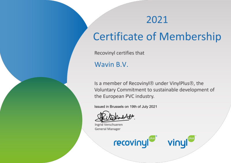 Certificate of Membership Recovinyl 2021