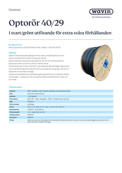 Wavin Optorör 4029 Standard