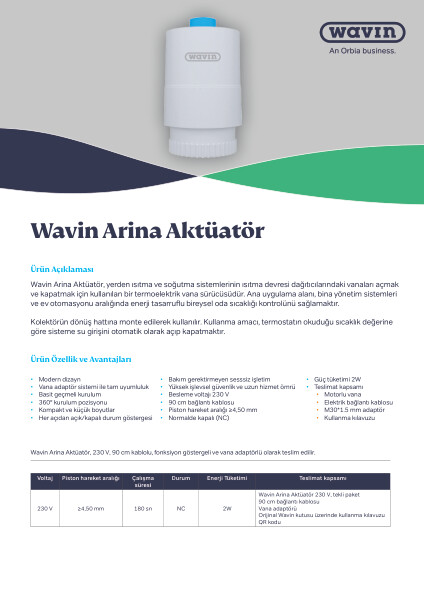 Wavin Arina Aktüatör