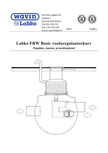 Paigaldusjuhend - Labko FRW Basic