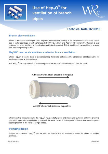 Data Sheet - HepvO use in ventilation