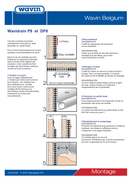 Prescription de pose Wavidrain