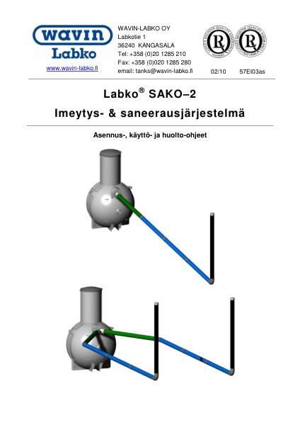 Asennus-, käyttö- ja huolto-ohje - SAKO-2 Imeytys- ja saneerausjärjestelmä