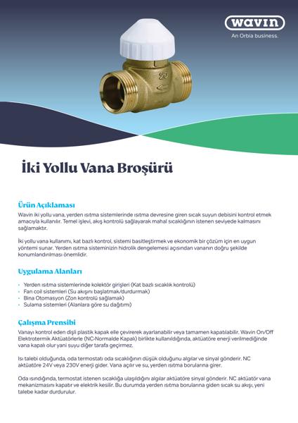 İki Yollu Vana Broşür
