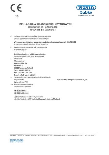 DWU 00KU24ae Separator MiniPEK 02