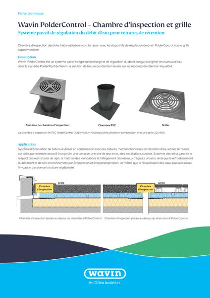 Polder Control Inspection chamber Product data sheet FR