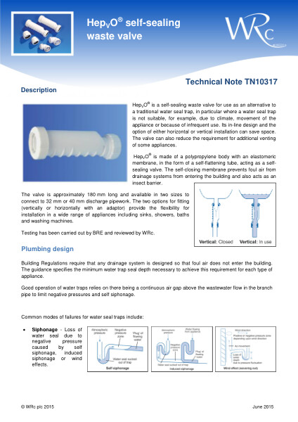 Data Sheet - HepvO self sealing