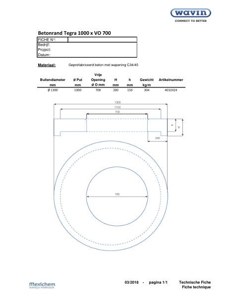 Tega Betonrand / Dalle béton Ø 1300