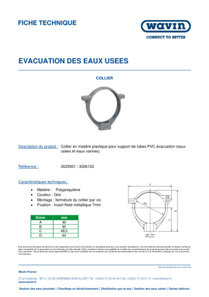 Fiche technique - Collier