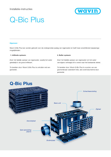 Installatie-instructies Q-Bic Plus