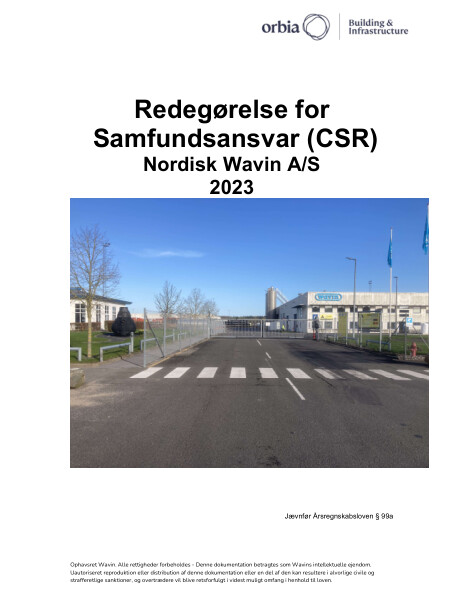 Redegørelse for Samfundsansvar (CSR) 2023 - Nordisk Wavin
