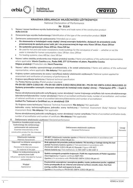 KDWU 311/4 Rury EVO Wavin Ekoplastik