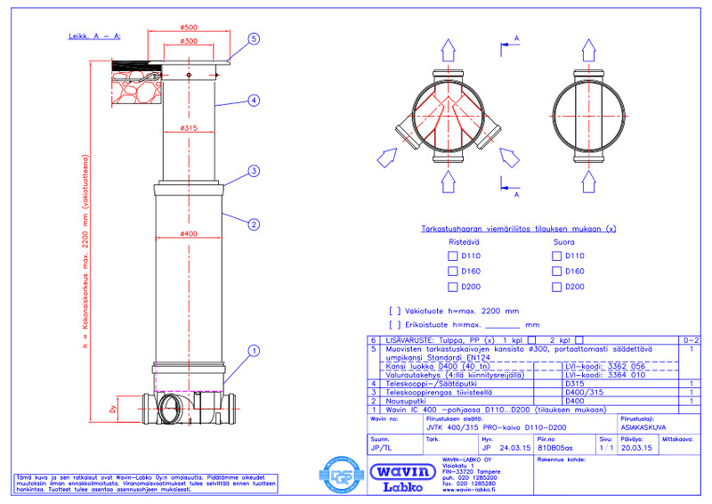 Tuotekuva JVTK PRO 400-315 D110-D200 PDF