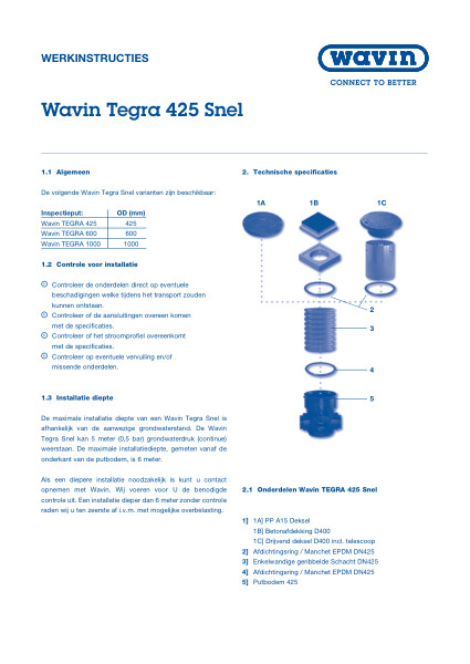 Werk instructie Tegra 425 Snel