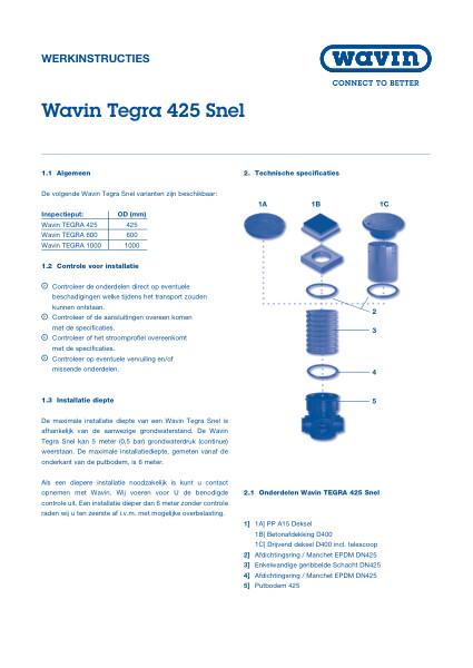 Werk instructie Tegra 425 Snel