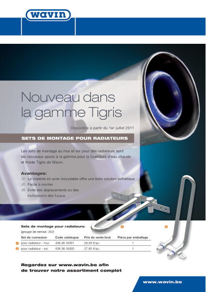 Brochure produit sets de montage pour radiatoreurs