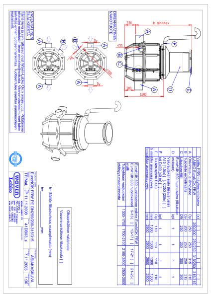 Tuotekuva - EuroNOK PE FRW DN250-200_DN315-315 PDF