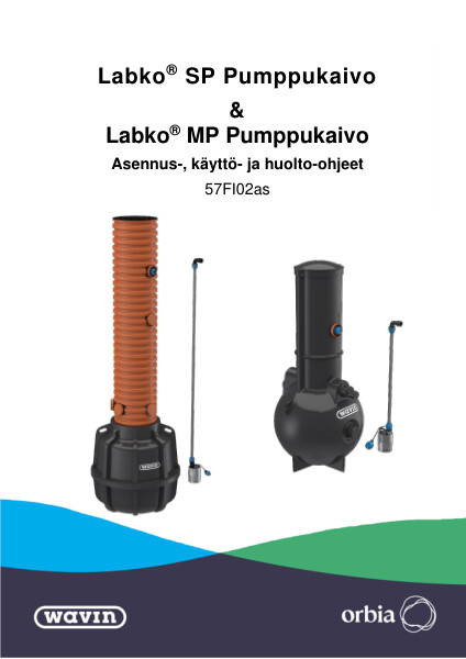 Asennus-, käyttö- ja huolto-ohje - Labko SP ja MP Pumppukaivot 