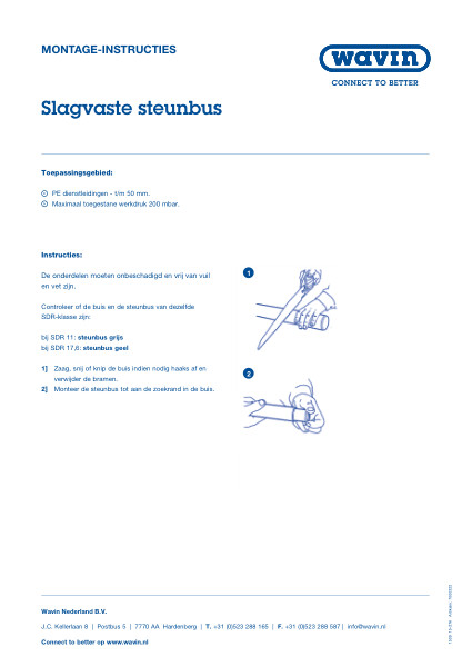 Montage-instructie Slagvaste steunbus 