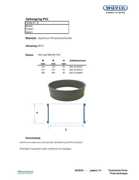 PVC ophoogring / Bague de rehausse