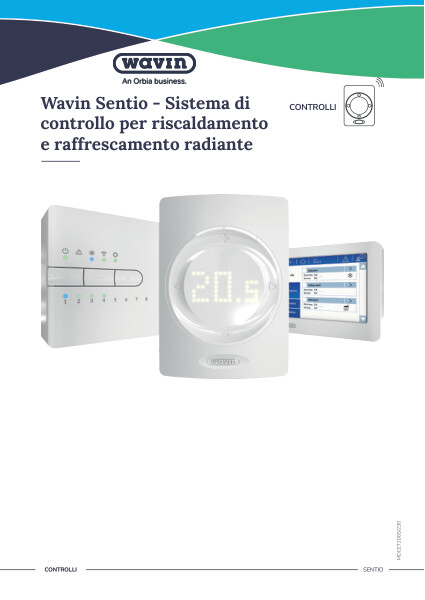 Scheda tecnica Wavin Sentio - Sistema di controllo per riscaldamento e raffrescamento radiante