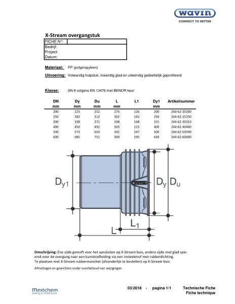 SN8 X-Stream Overgangstuk / Passage bout lisse