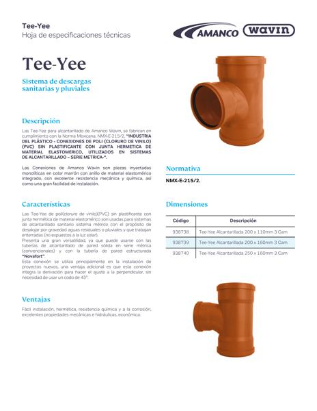Ficha Técnica-Tee-Yee Alcantarillado